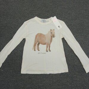 Wildfox want a pony longsleeve tee